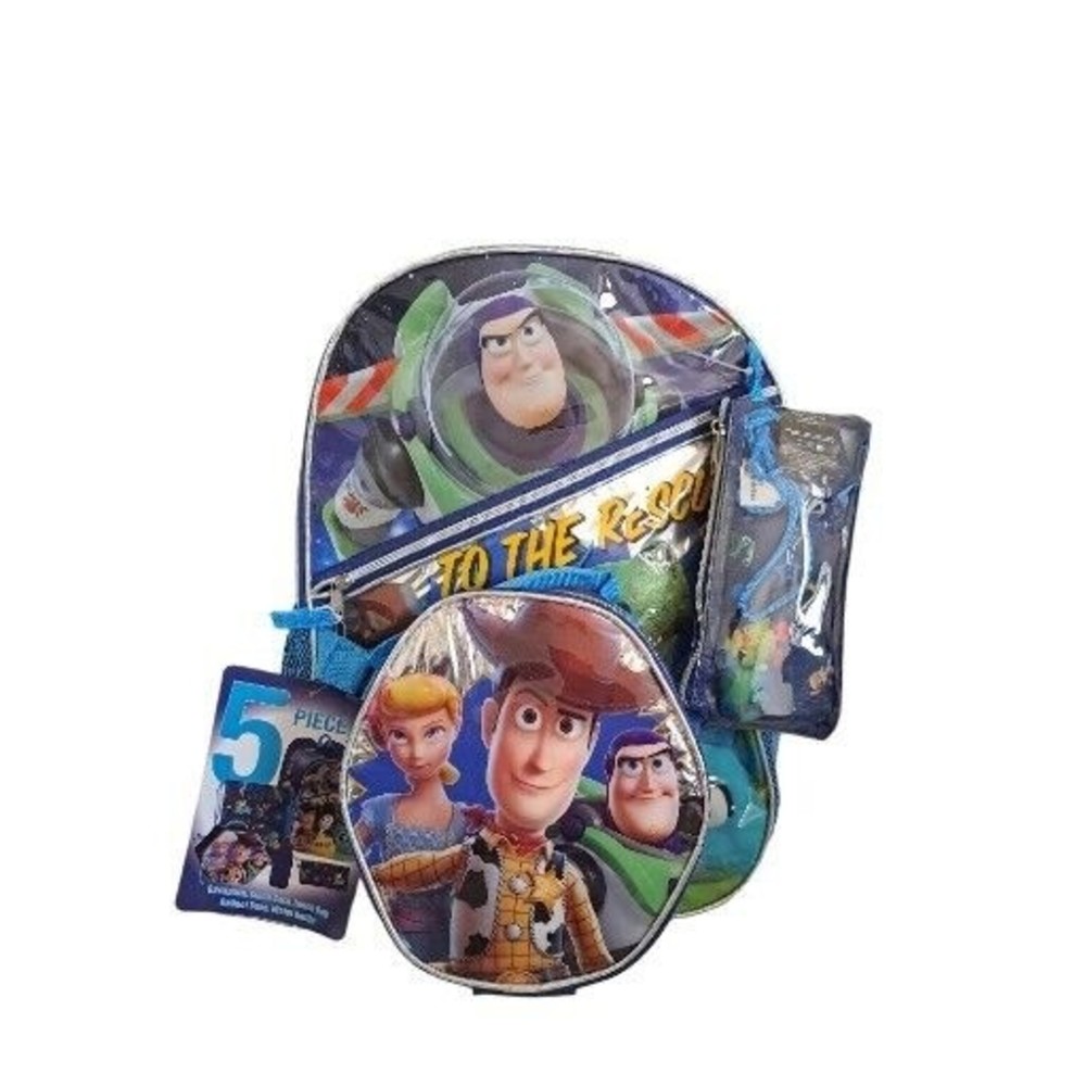 Disney Toy Story 4 Boy's 16” School Backpack Book Bag Lunch Box 5 Piece Set NEW